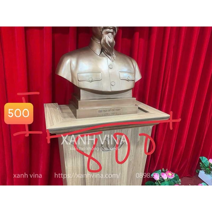 Hoa sen giả trang trí bục phát biểu KT 80x50cm